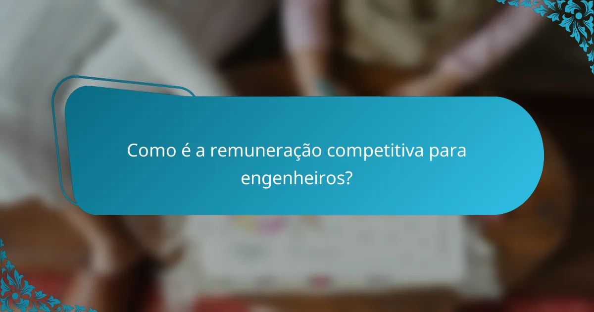 Como é a remuneração competitiva para engenheiros?